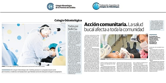 El Colegio de Odontólogos de Córdoba promueve campañas masivas de prevención bucal